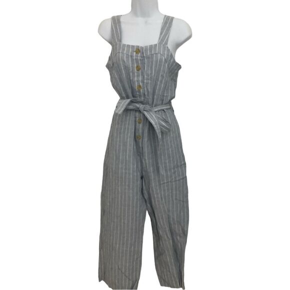 Everlane Blue Striped Jumpsuit - Picture 2 of 5